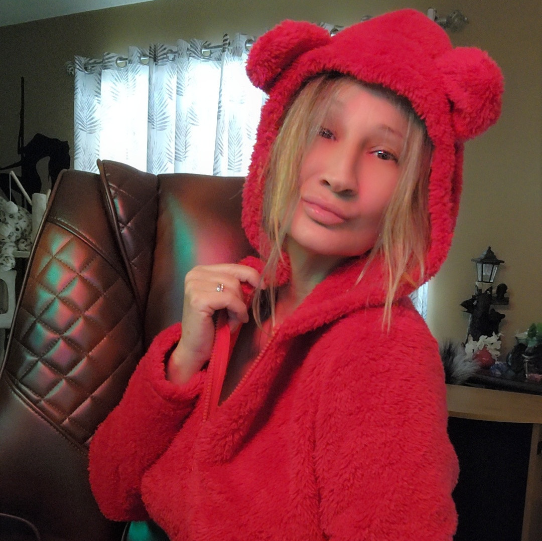 RED FLUFFY COZY ONESIE